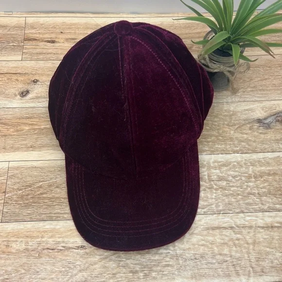 Berry Velvet Baseball Cap - Picture 3 of 6